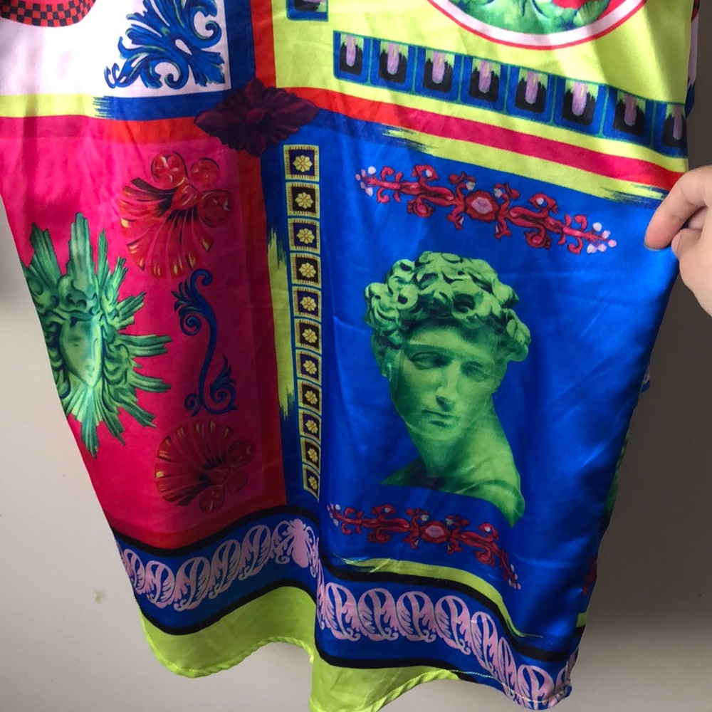 Akira Versace Inspired Pattern Neon Button Down - image 4